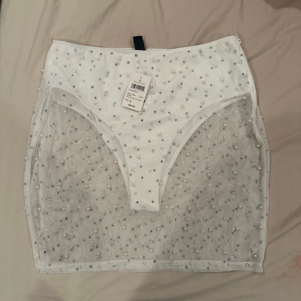 Windsor ivory beaded bikini bottom - swimsuit